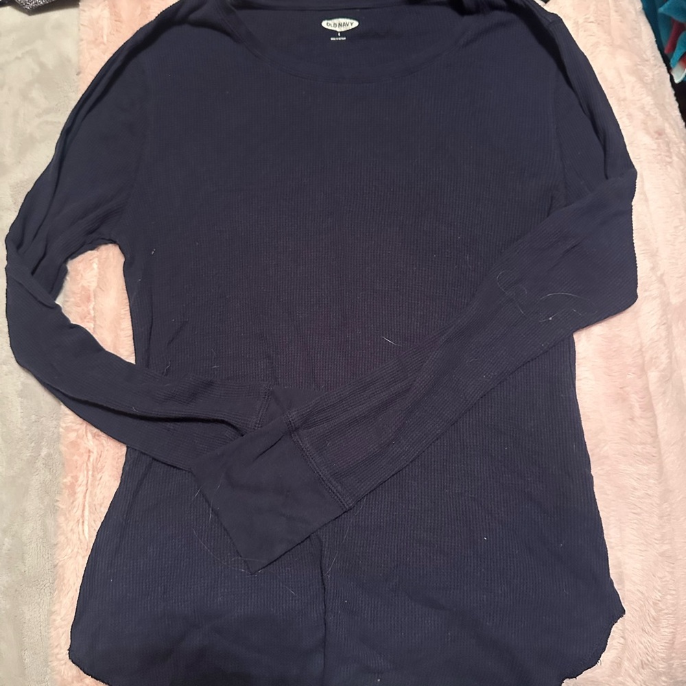 Old Navy Dark Blue Long Sleeve Shirt
